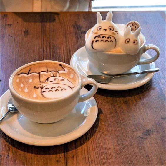 AestheticsJapan's tweet photo. Latte Art from Reissue Cafe https://t.co/hdDGQNJKSi