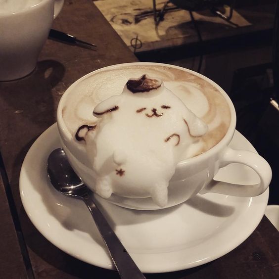 AestheticsJapan's tweet photo. Latte Art from Reissue Cafe https://t.co/hdDGQNJKSi