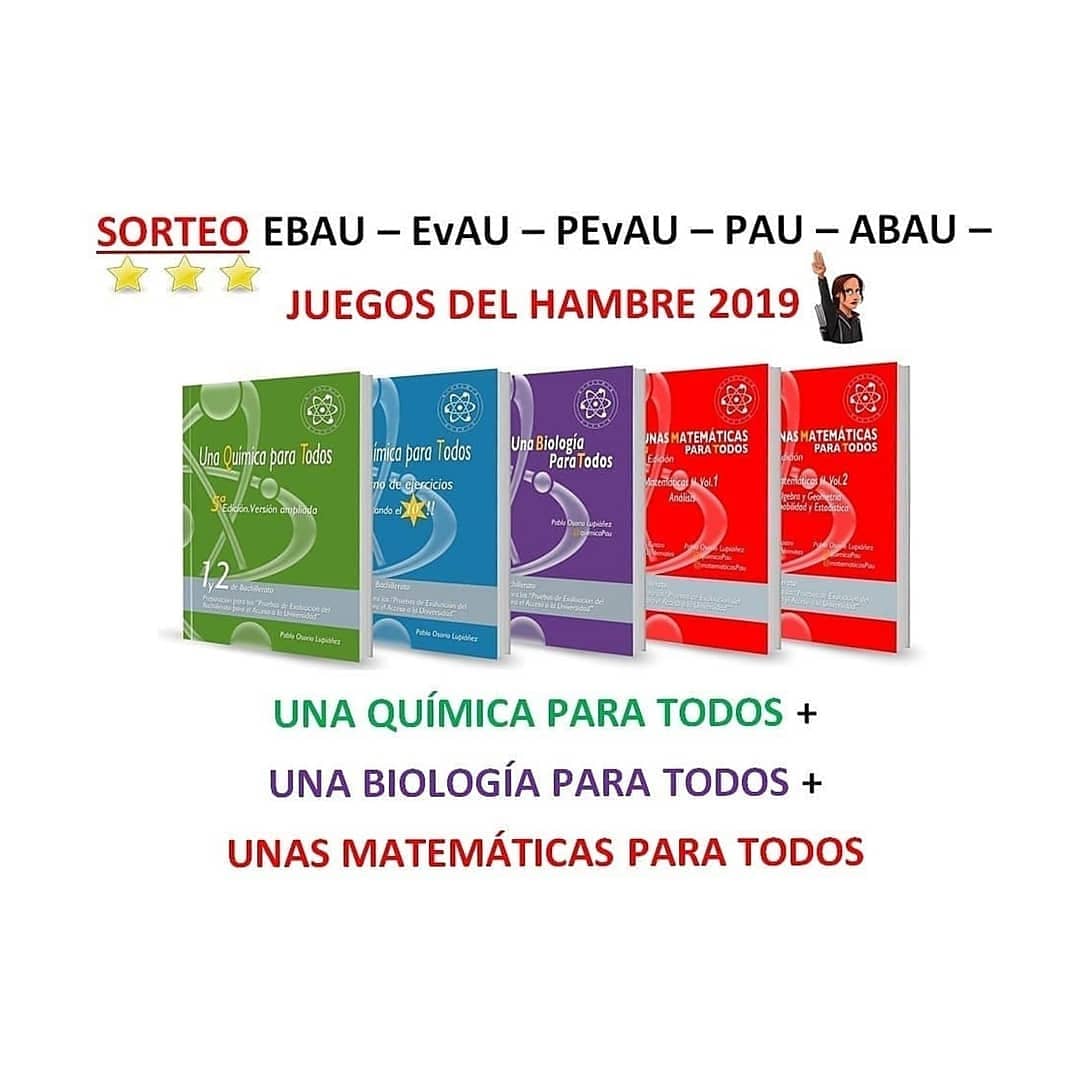 Pues yo voy a seguir regalando todos mis libros firmados y cargados de buena suerte 😊
LOS REQUISITOS DE SIEMPRE:
- Hacer RT
- Seguir a <a href="/quimicaPau/">Una Química Para Todos</a> 
- Desearlo con fuerza
unaquimicaparatodos.com