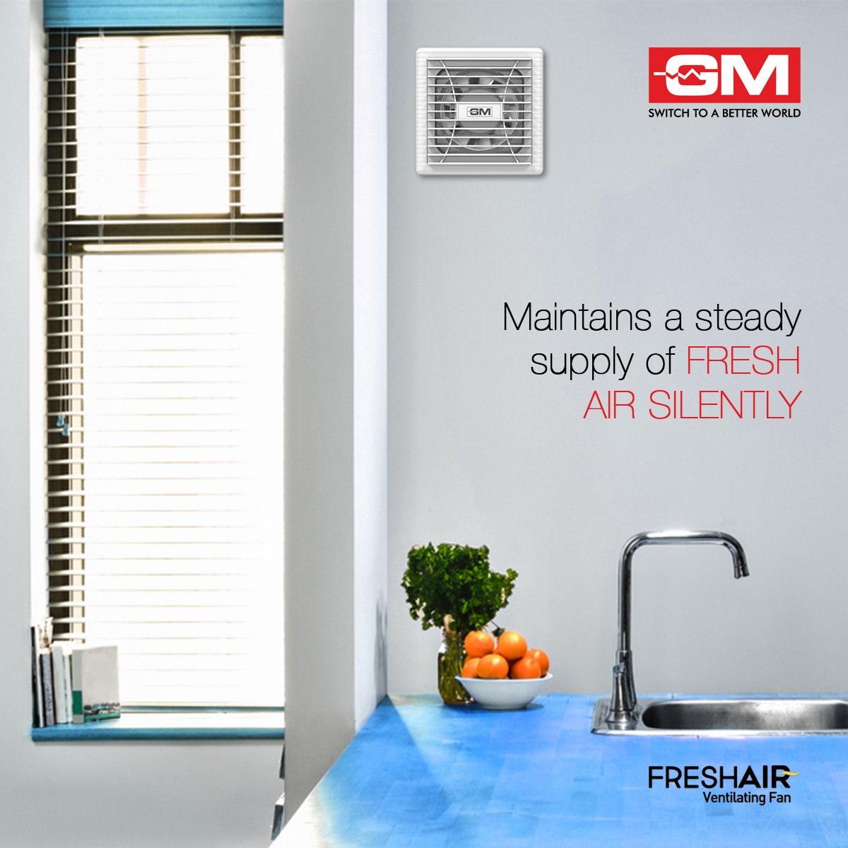 GMModular's tweet photo. Silent yet powerful, Fresh Air Ventilating Fan is specially designed to make less noise and has a high suction capacity to ensure odourless room.
#GMModular #FreshAir #VentilatingFan #HarGharKaSaathi https://t.co/PLM2LuSn3K