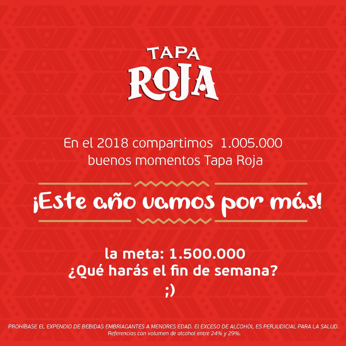 Un brindis por todos los buenos momentos que están por venir. ¡Salud! #TapaRoja #MomentosTapaRoja