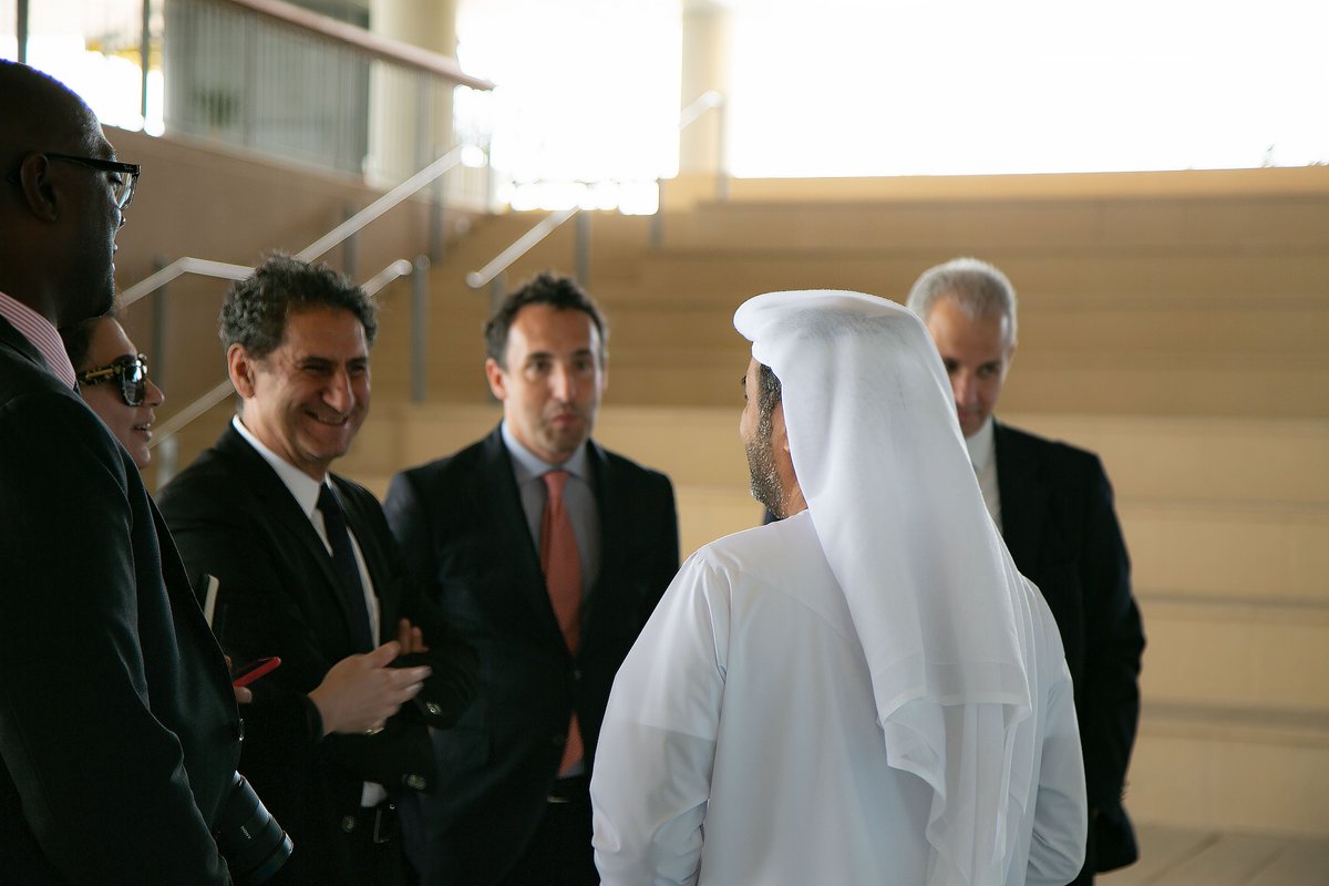 IRENA's tweet photo. IRENA Director-General @flacamera toured @Masdar City this morning, home of the @IRENA HQ, to understand more about its vision for the future of sustainable urban development. The city is a working model for others &amp; strives for environmental, economic &amp; social sustainability. https://t.co/vBgDZT56QA