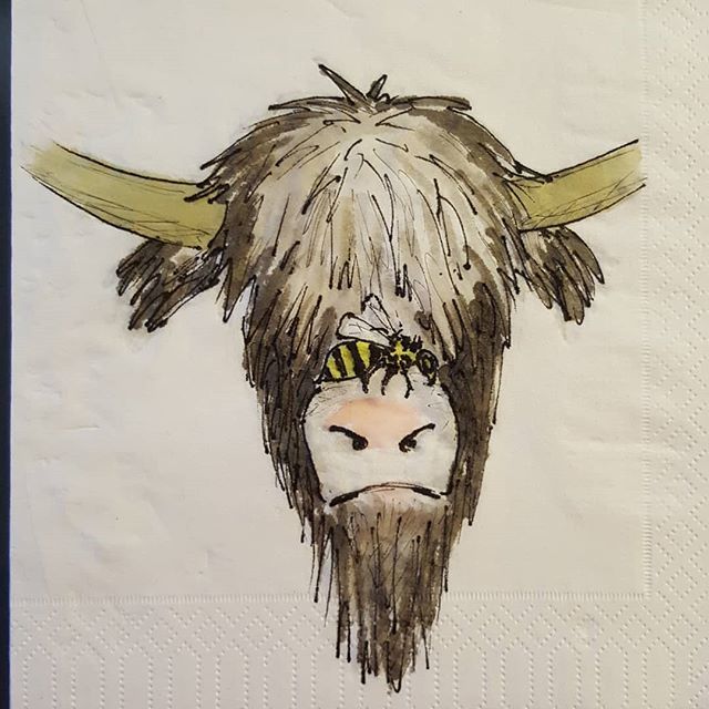 CountJugula's tweet photo. Yak and one bee #school #lunch #napkinArt #yak #yaksofinstagram #bee #beesofinstagram https://t.co/bVZdnB1EXD https://t.co/W61gz8VCaK