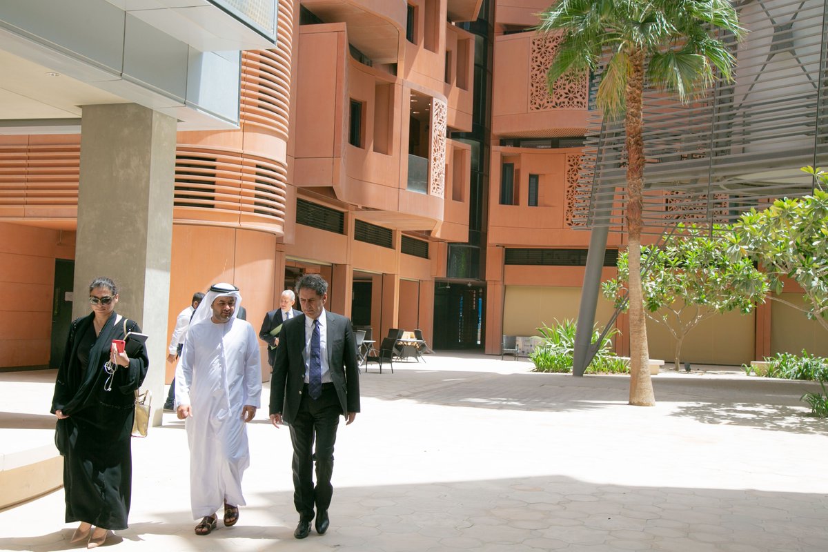 IRENA's tweet photo. IRENA Director-General @flacamera toured @Masdar City this morning, home of the @IRENA HQ, to understand more about its vision for the future of sustainable urban development. The city is a working model for others &amp; strives for environmental, economic &amp; social sustainability. https://t.co/vBgDZT56QA