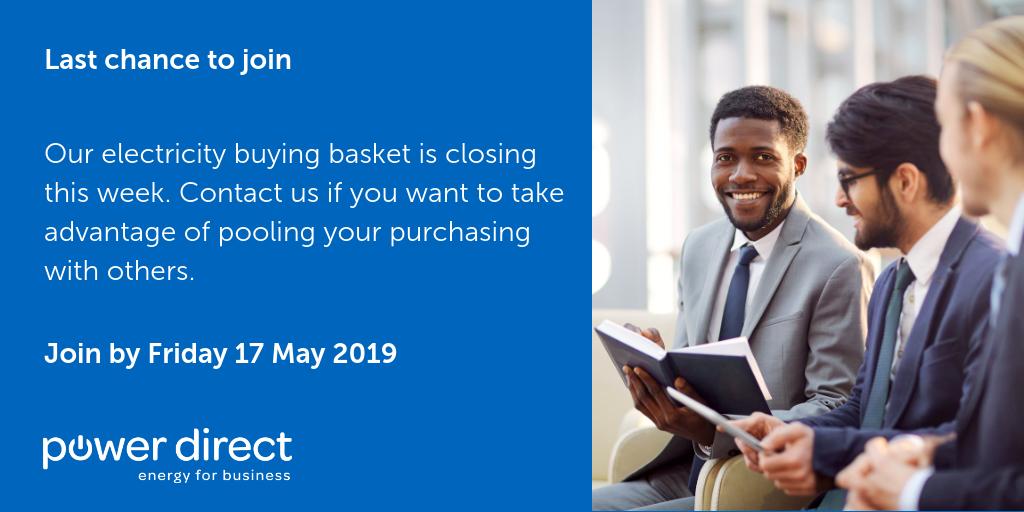PowerDirectLtd's tweet photo. Only a few days left to join our electricity buying basket. Contact us to learn more https://t.co/iEpmI4MfYv https://t.co/nfgWChZsD0
