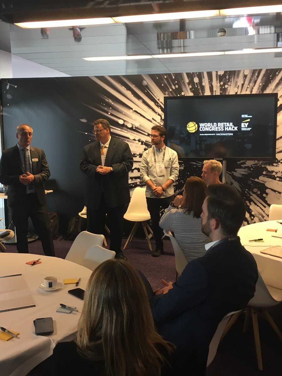 CBC90's tweet image. So excited by the start of our 2-day hack into the future of retail with EY and Hackmasters. Great brands involved from JD.com, Spar Int, Arcadia, tendam, El Corte Ingles, Hema, El Palicio de Hierro