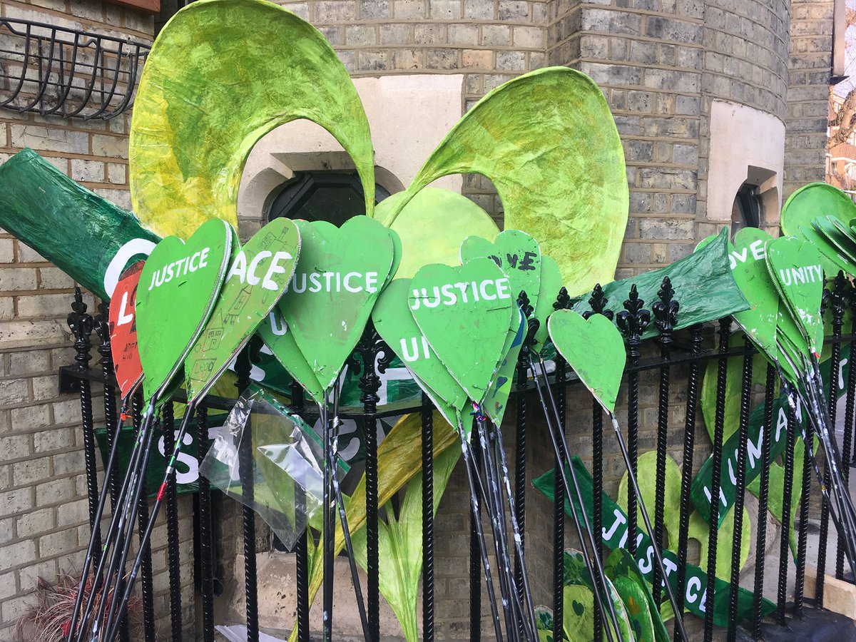 ldr_gregory's tweet photo. Tonight's #GrenfellSilentWalk starts from @NHMethodist in Lancaster Road at 7pm, gathering from 6pm. (pic shows preparations at April's walk). The walk marks 23 months. The #LDReporter will post some pix &amp; videos here https://t.co/L8FMseWGkR