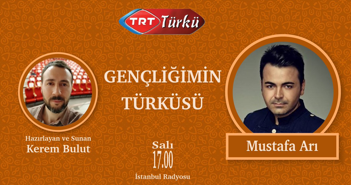 krmbulut's tweet photo. Gençliğimin Türküsü bu akşam saat 17.00'de TRT Türkü'de sizlerle. Konuğumuz #mustafaarı. Herkesi bekliyoruz... @kenanbolukbas @TRTistradyosu https://t.co/Ex9CBueB9H