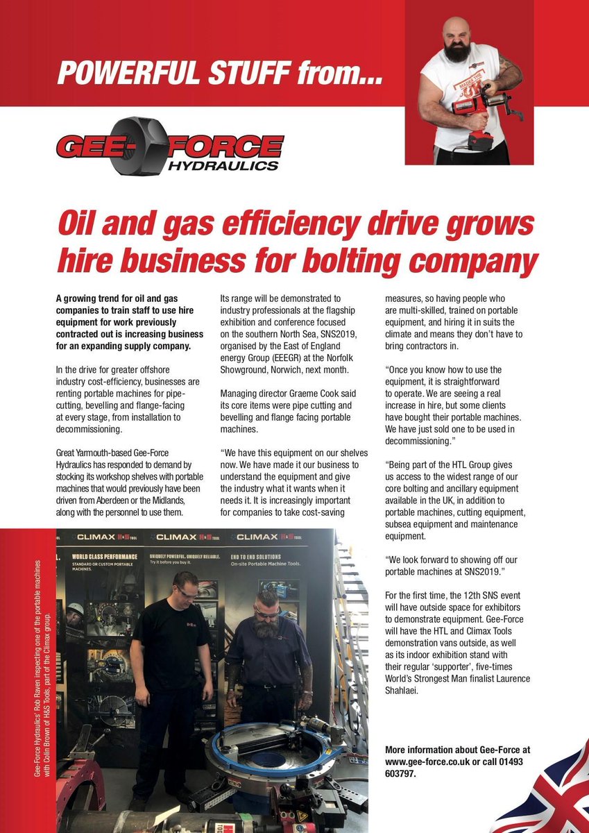 We're exhibiting at the #SNS2019 event later this week at the Norfolk Showground, Norwich. We'll have our new OEM brochure on the stand and our OEM equipment on display in the Expo Vehicle. We'll also have working demos of the portable machining equipment by Climax/H&amp;S Tool.