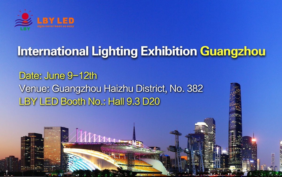LBY exhibition news!
Welcome friends from all over the world to visit us in June in Guangzhou, China and Bogota - Colombia!
#Guangzhoufair #Andigrafica2019 #LEDFair #LEDChina #LEDproducts