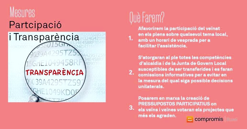 CompromisBusot's tweet image. #CompromísPerBusot #CompromísEsTransparencia #CompromísConLaParticipación #ElBusotQueQuieres