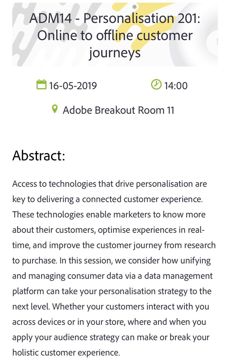 Scholl75's tweet photo. Come join me when Sanne Vincent from Saint Gobain talks about how they are unifying online and offline customer data https://t.co/5gmjyMMcKV