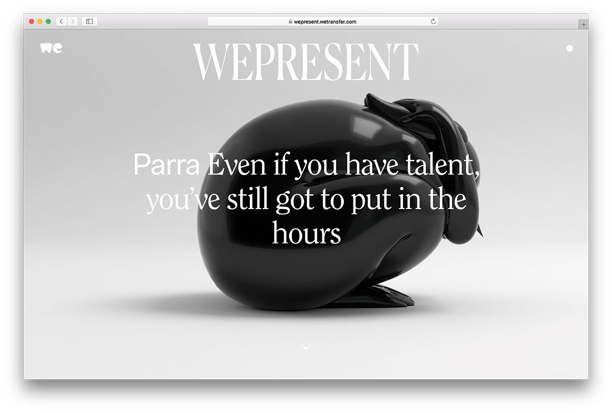 Selected in The Annual: Designed by <a href="/WeTransfer/">WeTransfer</a>’s in-house creative team, in partnership with <a href="/Cartelle/">Cartelle</a>, the WePresent website’s modular build allows content teams to create bespoke layouts for each new feature bit.ly/2HhtxlN