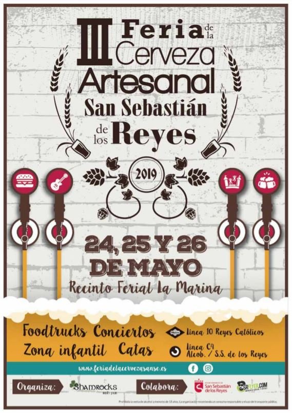 Id apuntando la fecha, que ya sabéis que entre mayo y junio el Parque de la Marina se nos llena de food trucks, musiquita... #Sanse acoge la III edición de la Feria de la cerveza artesanal, que este año será del 24 al 26 de mayo. feriadelacervezasanse.es #SanseFestejos