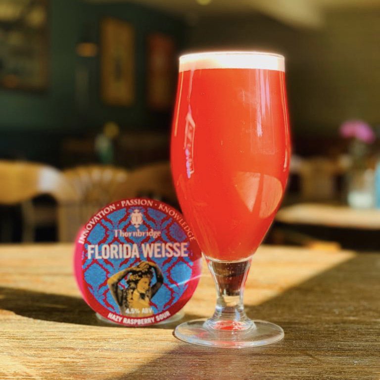 theflintgate's tweet photo. Get some sunshine in your life with this absolute beauty of a beer from the always excellent @thornbridge. 

A beautifully balanced salty raspberry sour perfect for sipping in the sunshine in our garden!

#craftbeer #weybridge https://t.co/UGk8PCYPKt