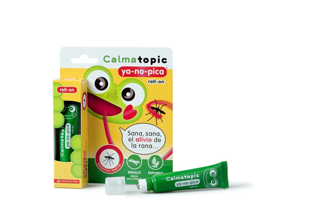 labvinas's tweet photo. #Calmatopic Ya-no-pica Roll-on es un gel que alivia y calma rápidamente las molestias ocasionadas por las #picaduras de #mosquitos y otros #insectos, proporcionando una sensación de #alivio inmediato y un agradable frescor en la #piel 🐸https://t.co/8bVxppjOVk #salud #Infantil https://t.co/YtdHlgknPK