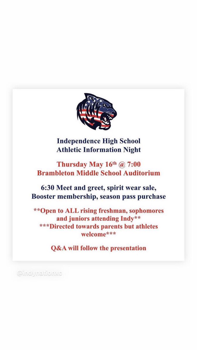 Independence Athletic Booster Club (@independenceat1) on Twitter photo 