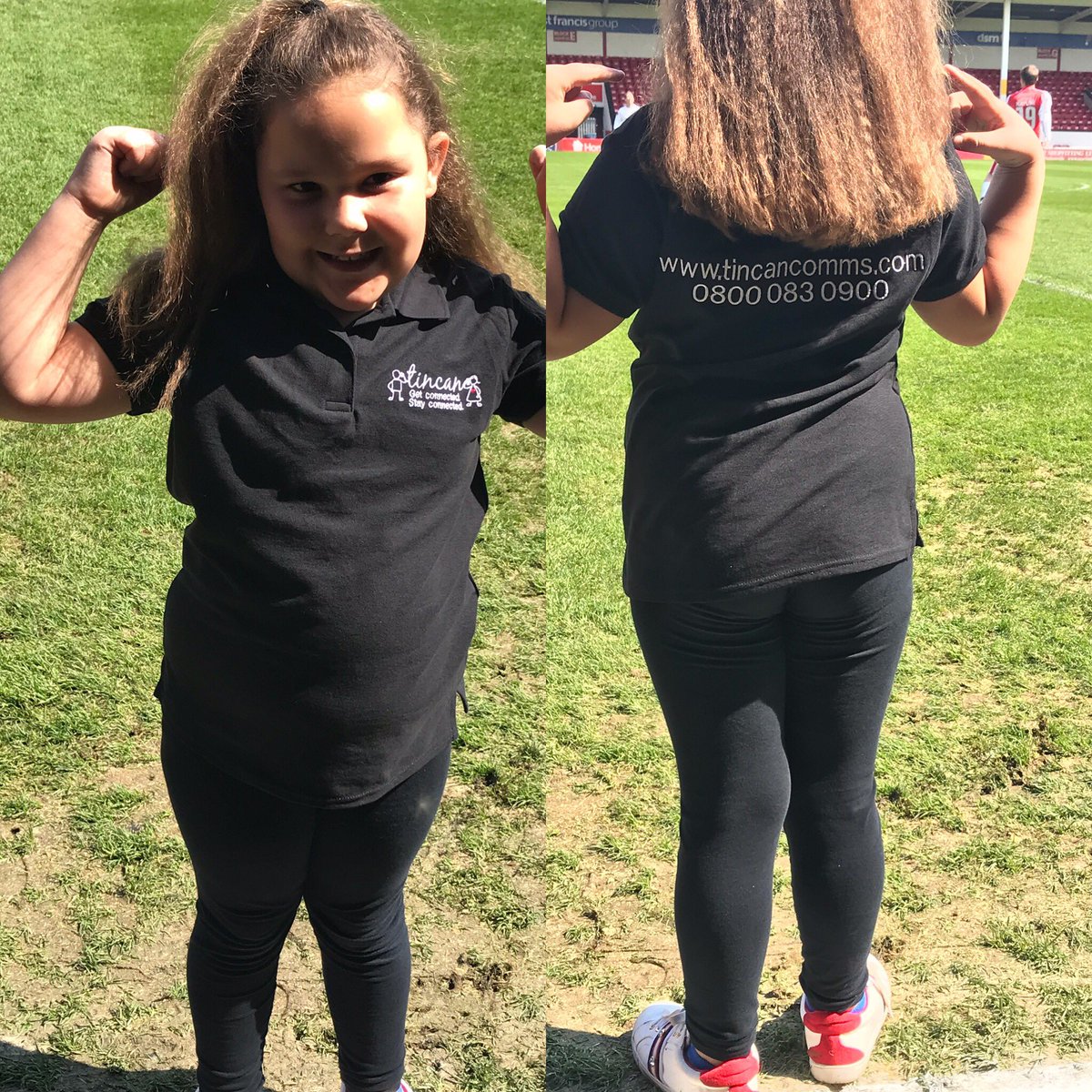 #teamtincan youngest member this made her day thanks  @MAA_Charity mascot  #maacmatch #celebrityfootball @Sellebrity_UK @WFCOfficial