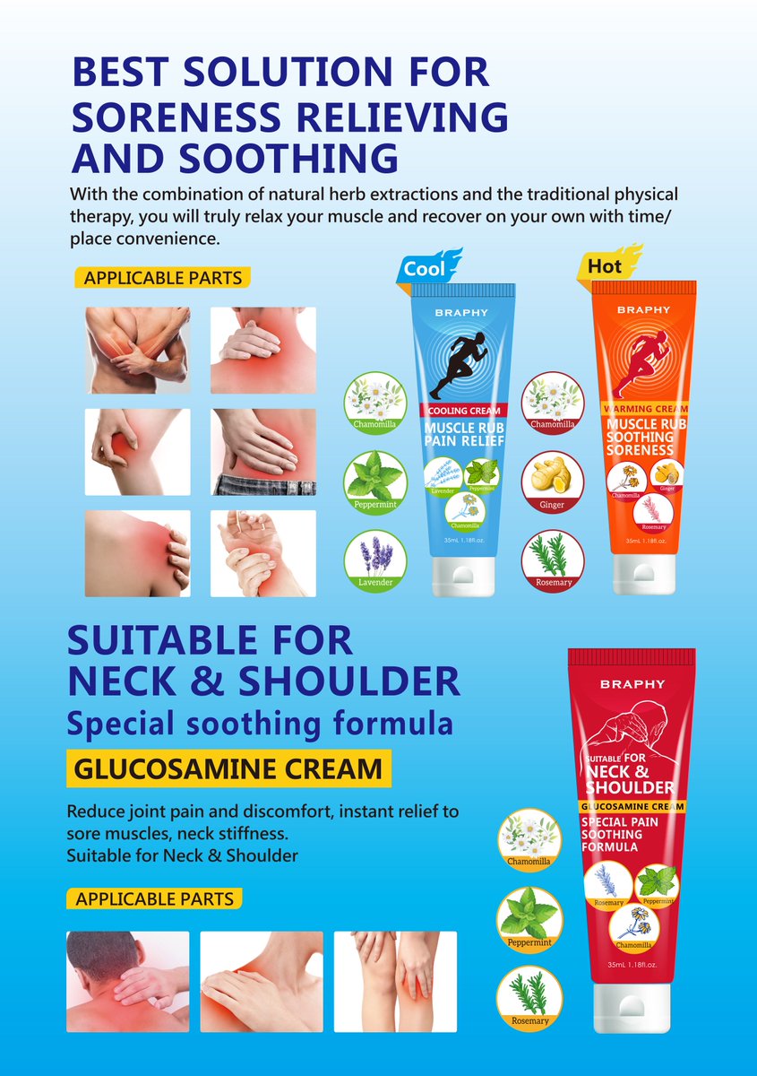 BraphyMask's tweet image. New--Muscle Cream (Cold / Hot / Glucosamine) - mailchi.mp/7332607196e2/n…