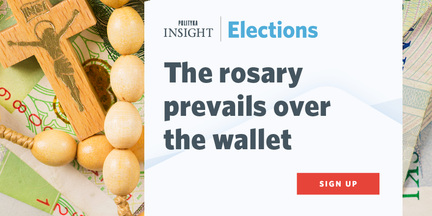 People decide their vote based on money or values. In Poland this simple dichotomy is symbolized by the "wallet" and "rosary" metaphor. After a strong focus on the wallet the last few days have all been about the rosary. Sign up to PI Elections &amp; read more politykainsight.pl/pi-elections/r…