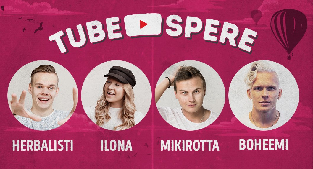 Porispere's tweet photo. Porisperen perhepäivään Tubespere! Tervetuloa Herbalisti, Ilona, Mikirotta &amp; Boheemi #porispere2019 #tubespere https://t.co/C3634WHoXV