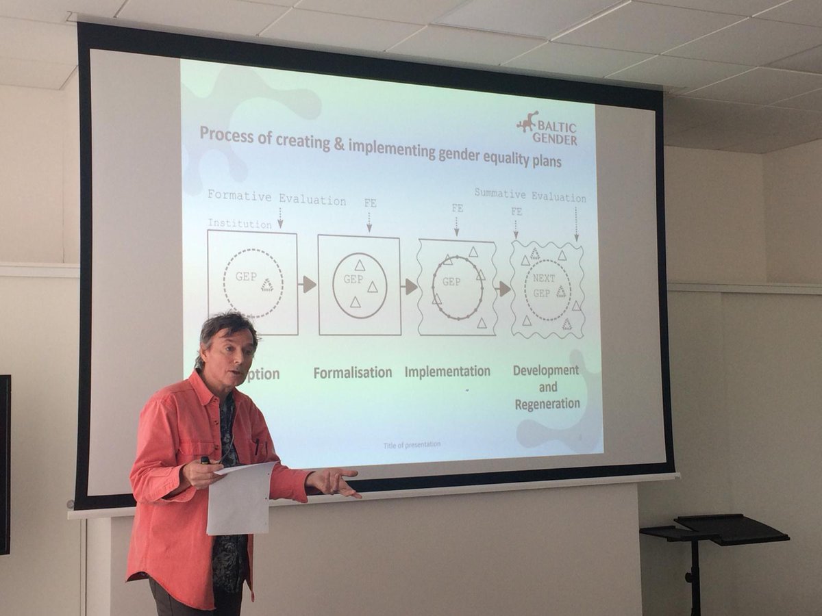 ✅Richard Langlais at the Baltic Gender Annual Meeting: Explaining the process of Gender Equality Plans and its phases in changing the culture and structures in the institutions. #GenderEquality #GenderInScience #GenderEqualityPlans #MarineScience