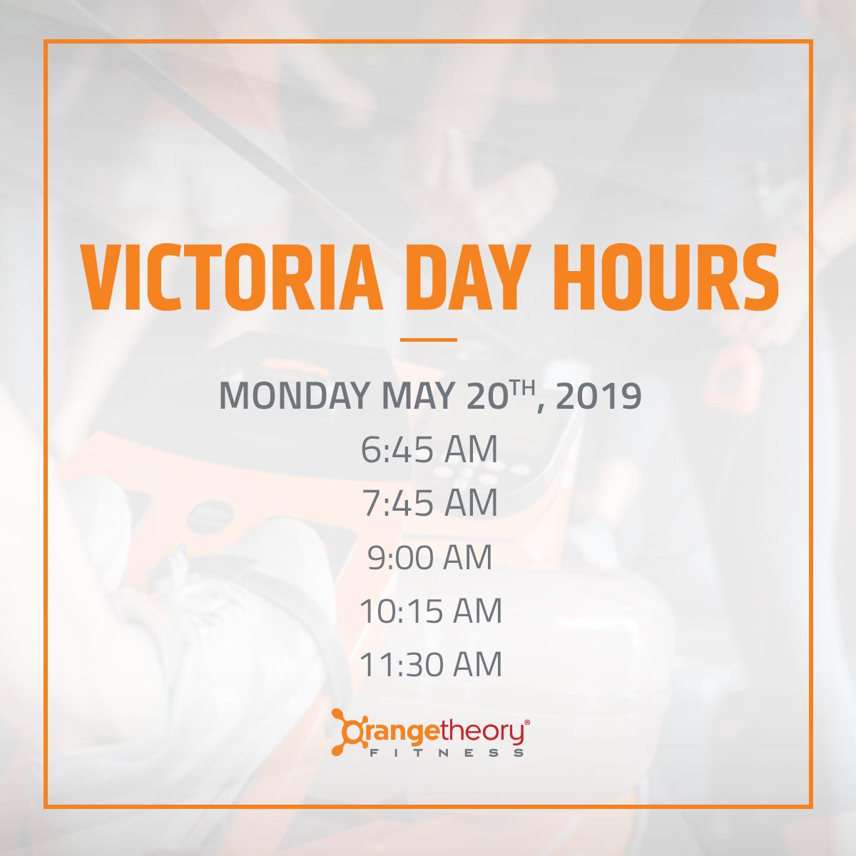 #VictoriaDay weekend is fast approaching! 🌤Please make note of our upcoming holiday hours on Monday! Book your workouts now as spots fill up fast!💪