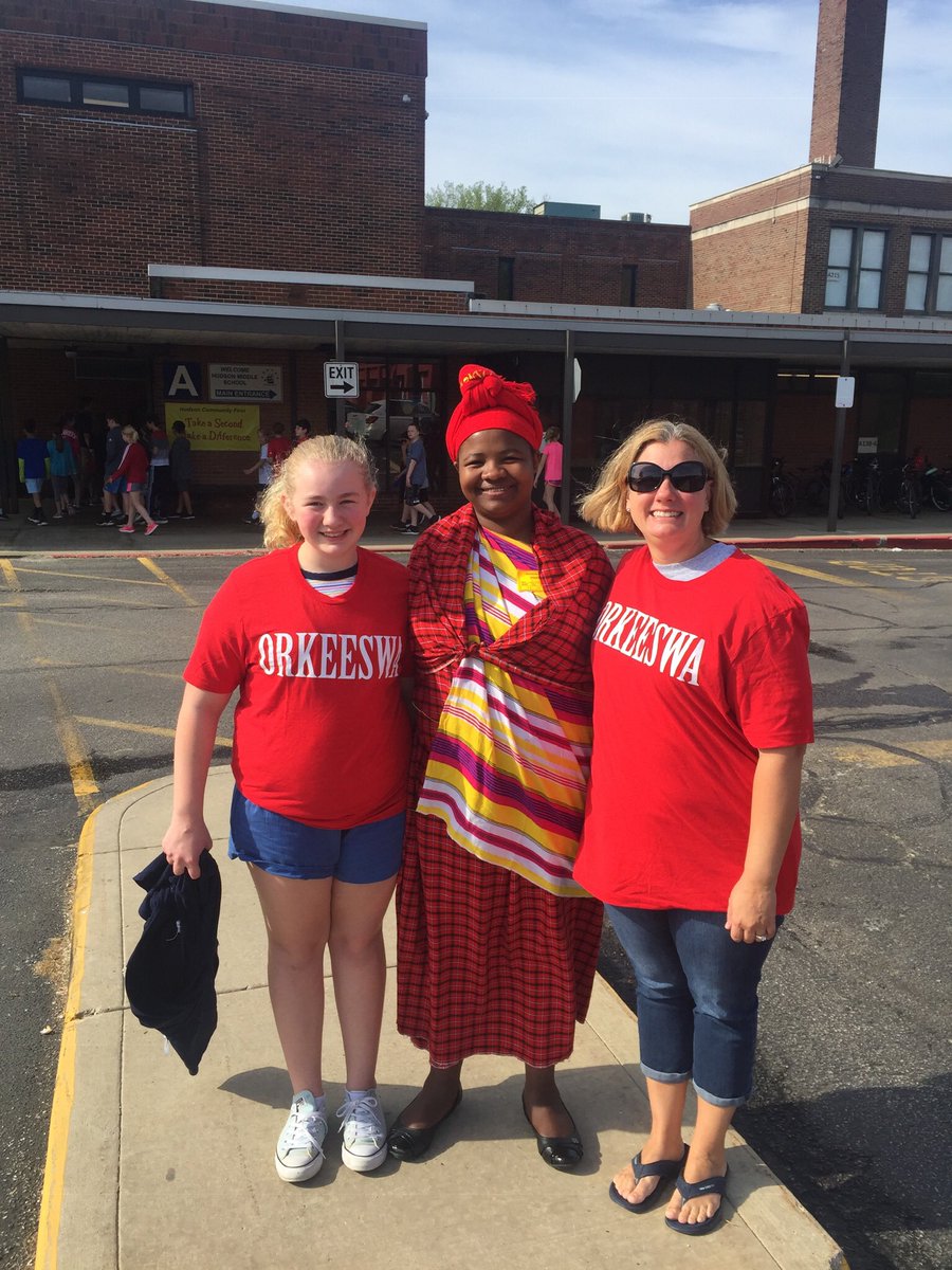 Mrs_killeen's tweet photo. Amazing day with Orkeeswa School graduate, Sioni! Sharing her story of courage! Thank you,Sioni for being an agent of change!#hms #6integrity https://t.co/XH8XXLxKa2
