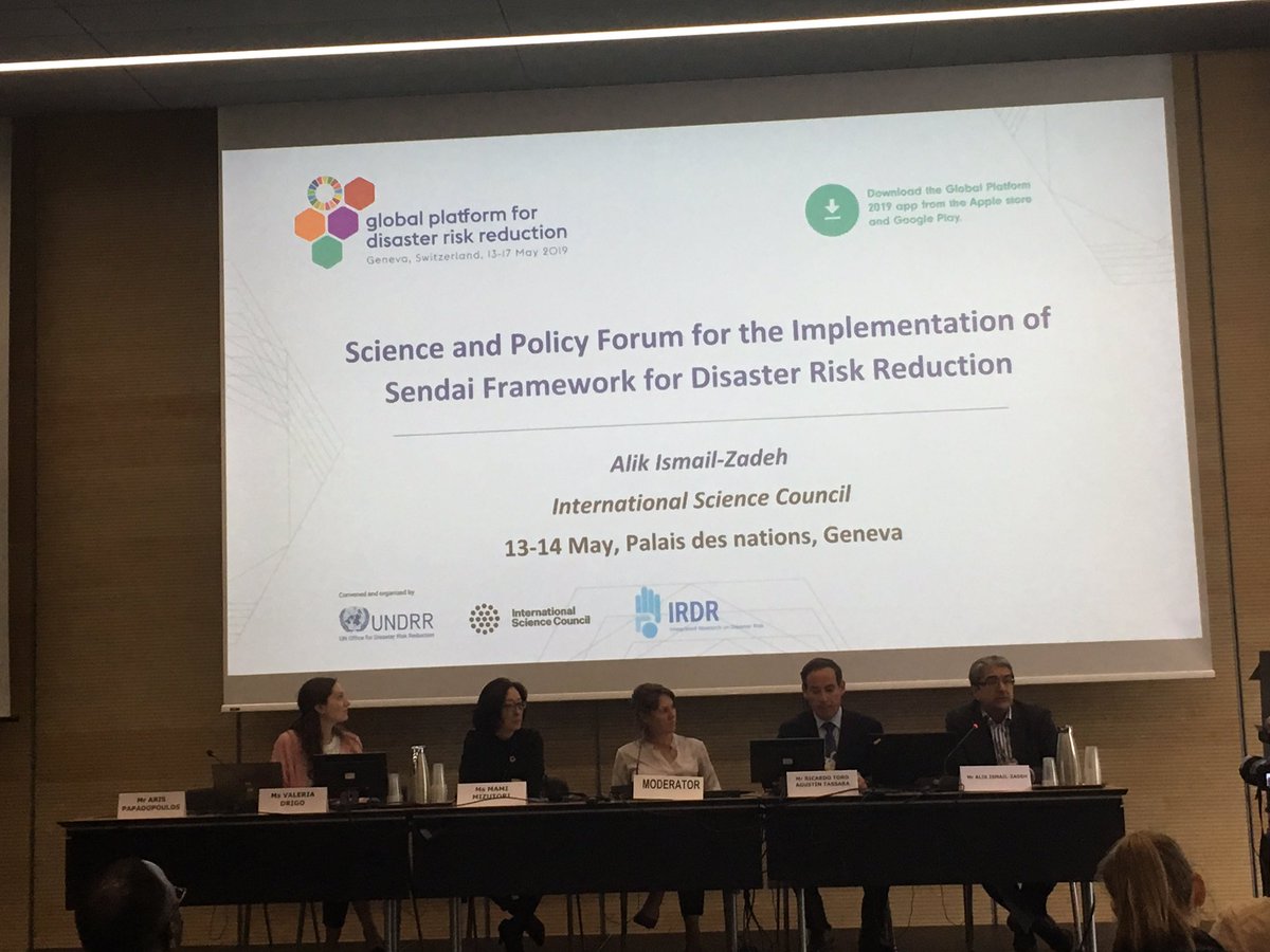 Science and Policy Forum in conjunction with the #GPDRR2019  has concluded. The S&amp;T inDRR Roadmap has been further contextualized. Transforming development and disaster risks #TDDR again is highlighted as fundamental pathways to reduce the creation of risks #SEIResearch