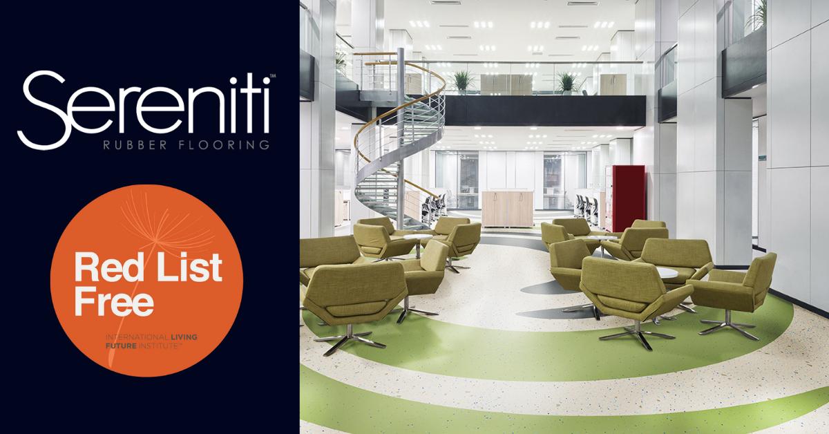 Sereniti was awarded a Red List Free Declare Label by The Living Building Challenge -  the most advanced sustainability certification program in the market today. Click here to learn more about Sereniti: ow.ly/eWJO50u5ncL

#rubberflooring #sustainableflooring #redlistfree