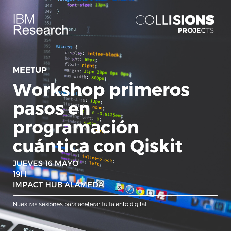 Lanzamos nuevo #meetup 🙌 #Workshop primeros pasos en programación cuántica. Aprenderás a montar un entorno y darás los primeros pasos con <a href="/qiskit/">Qiskit</a> Consigue ya tu entrada👉 buff.ly/2Q1YehD #quantumcomputing #tech #Qiskit #quantum