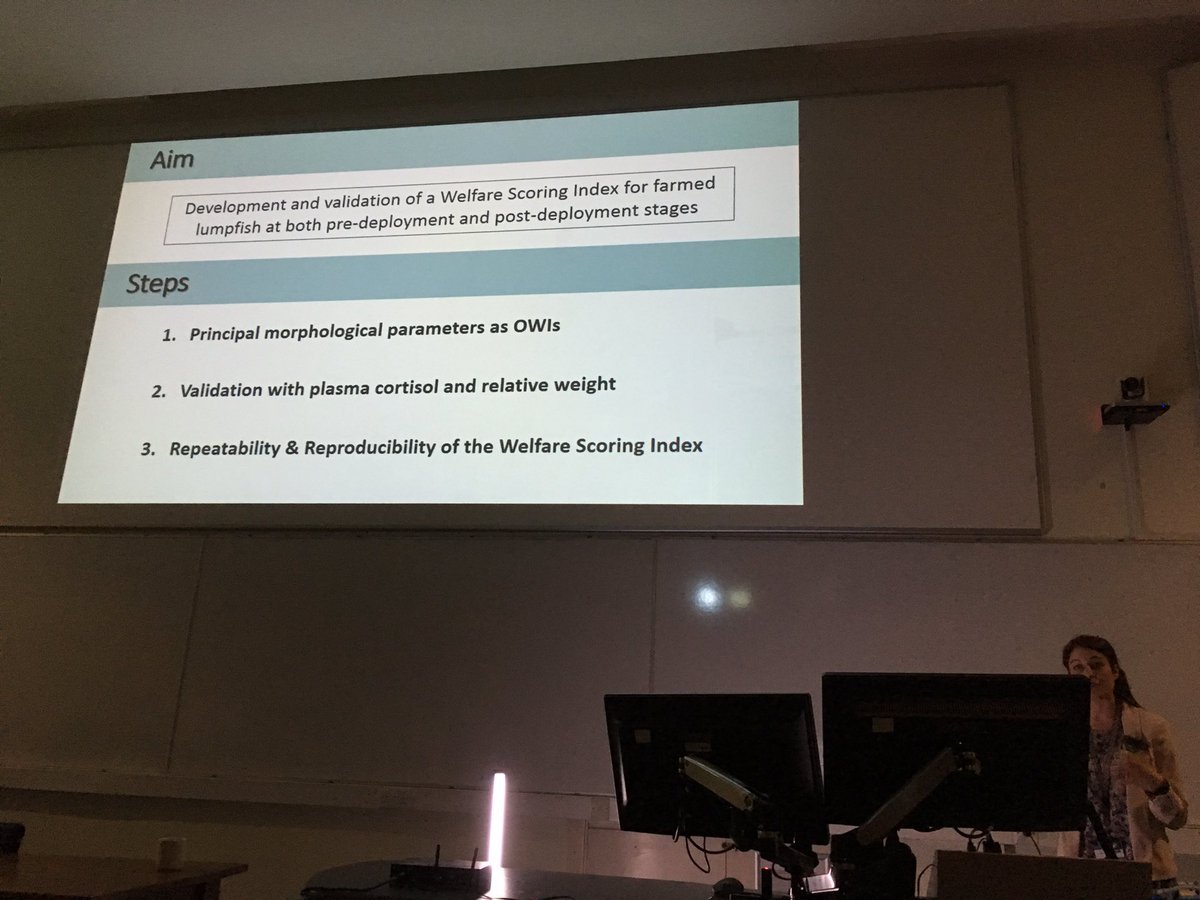 jessica_minett's tweet photo. What operational welfare indicators can be used to monitor #lumpfish welfare in #aquaculture, we are finding out at #SWELA19 from @karolgrvet @SMARTAQUA2 https://t.co/p87dYp2ANJ