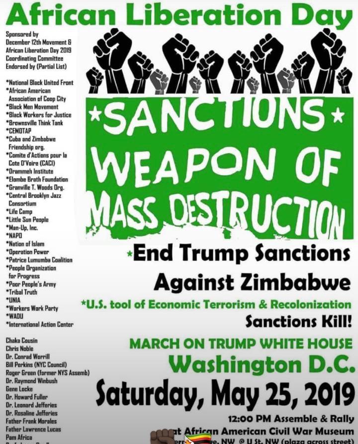 hon_mugari's tweet photo. Marching to @WhiteHouse denouncing USA SANCTIONS against Zimbabwe will not change anything.  @usa is not going to modify their foreign policy on Zimbabwe because of a handful of demonstrating comrades at @realDonaldTrump House.@edmnangagwa must address the fundamentals. https://t.co/N2juGWSMtw