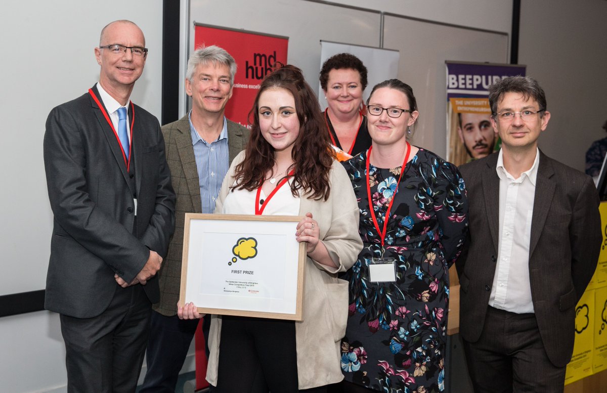 uniofbrighton's tweet photo. ✅ Making home furnishings from recycled excess dog hair
✅ Sustainable knitwear offering an 'antidote' to fast fashion

Some great student business ideas were rewarded at the @santanderuk University of Brighton Ideas Competition 2019. Read more: https://t.co/4PFvcAqRPZ. https://t.co/sNb5JZSoU4
