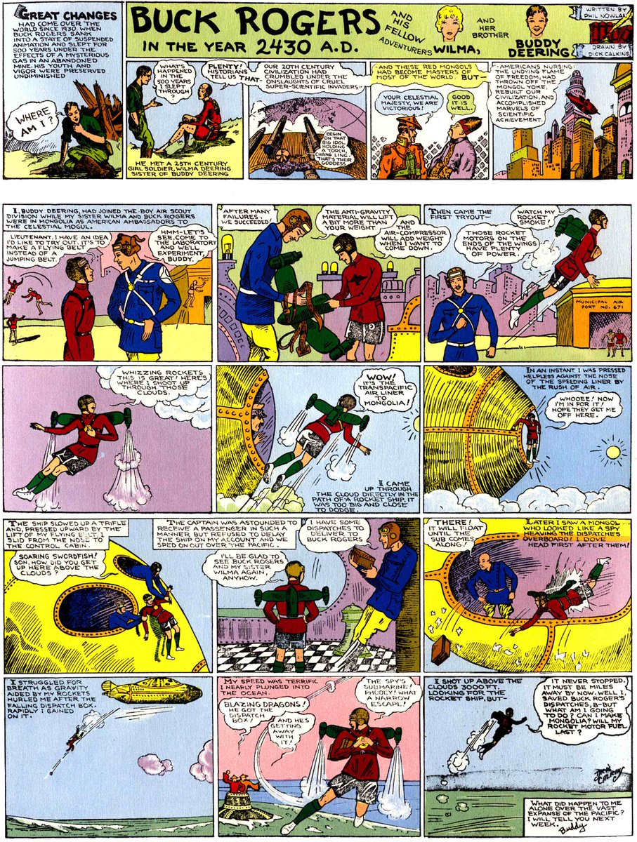 Buck Rogers: The first Sunday strip appeared on March 30, 1930, by Nowlan a...