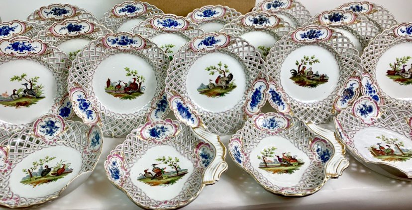 NickHallFineArt's tweet photo. #Assessed #Consigned #Catalogued for our 1st June auction...

Stunning #Meissen #porcelain Dessert service with #Provenance to Rafe #Leycester of #ToftHall #Knutsford #Cheshire 
@KnutsfordNews @cheshirelife @ATG_Editorial 

https://t.co/h4QbmCdtGD https://t.co/scF4C4cZFa