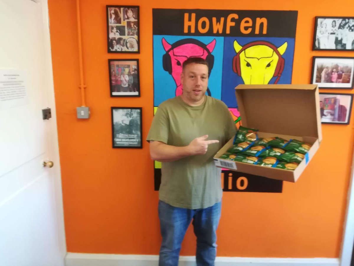 HowfenRadio's tweet photo. Tune in at https://t.co/FiFrgykHfm 11 till 1 to win , send in your cheesiest jokes to Andy P to enter #howfen #howfenradio #westhoughton #bolton #adlington #community #radio @HollandsPies https://t.co/70SPq8fRj3