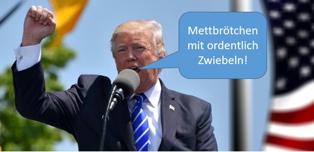 InMindMagazin's tweet photo. „Trumps Lieblingsessen sind Mettbrötchten mit Zwiebeln“ – Stimmt das? Nein, es handelt sich um #fakenews. Doch alleine das passende Bild erhöht die Wahrscheinlichkeit, dass Leute dies glauben. Jens Hellmann zum Zusammenhang von Bildern und Fake News: https://t.co/nXwA0ehBa7 https://t.co/3NsTo2M2J6