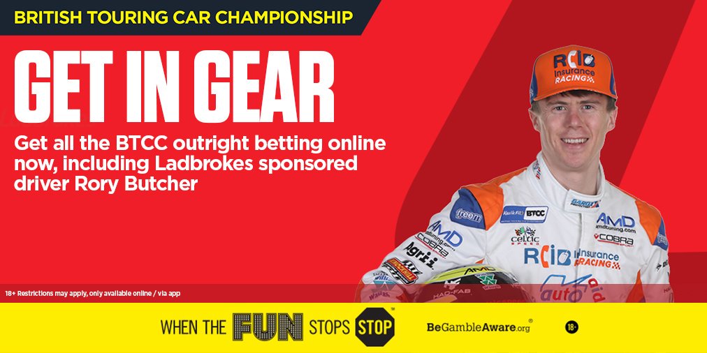 Ladbrokes's tweet image. He won his first @BTCC race last time out 👏

Our man @rorybutcher returns to the track this weekend and we've got him at 10/1 to win the Championship 🏁

Full market 👉 lbrk.es/i4Cz30oxPkr
