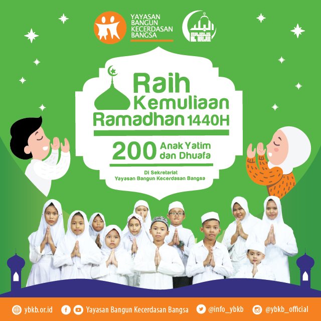 Info_YBKB's tweet photo. Marhaban Ya Ramadhan 1440 H. Agenda Ramadhan YBKB, semoga berjalan lancar dan berkah. #yayasanbangunkecerdasanbangsa #ramadhan1440h #kegiatanramadhanybkb https://t.co/kSo3qNKLfm