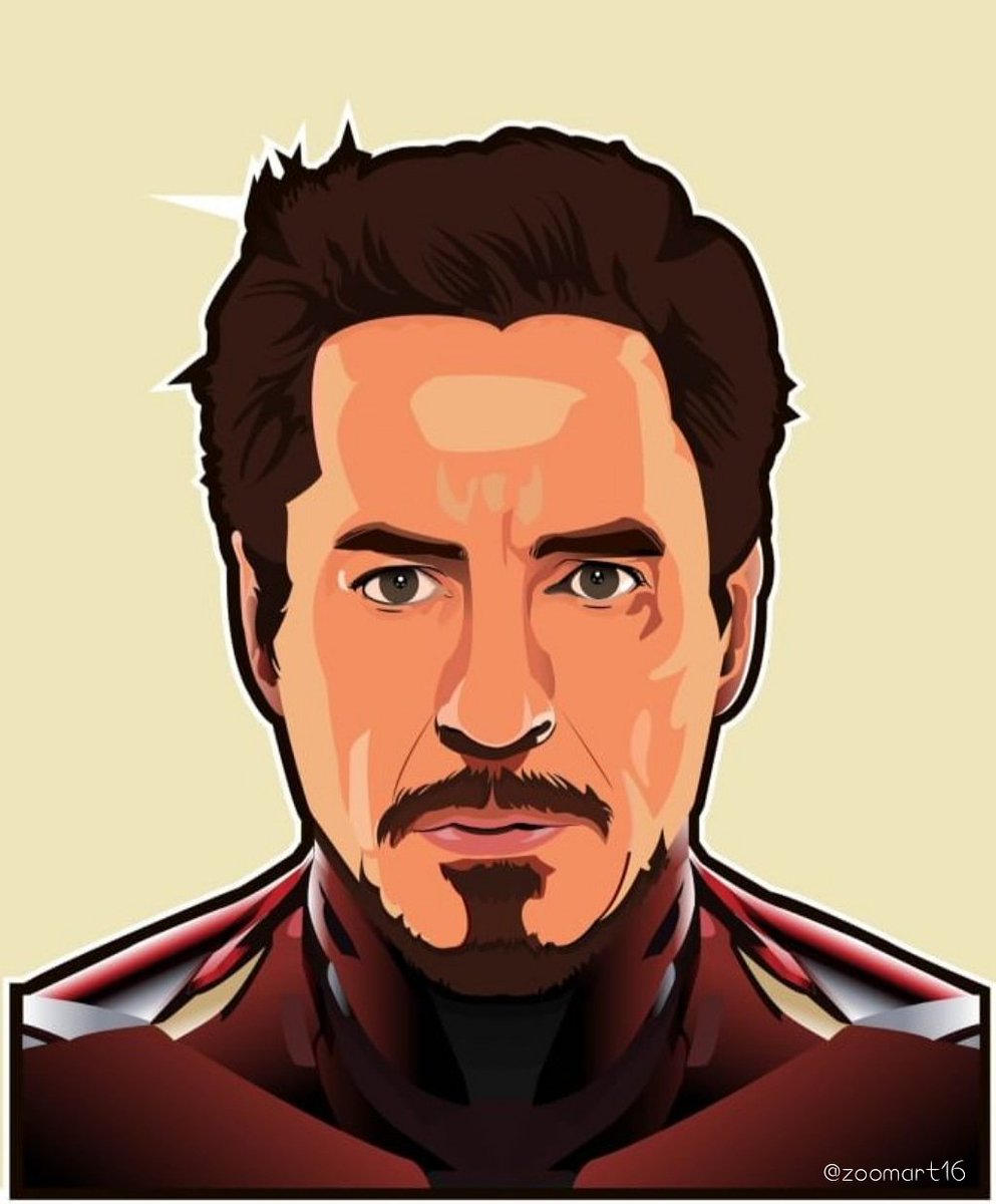 Tony Stark Cartoon Drawing