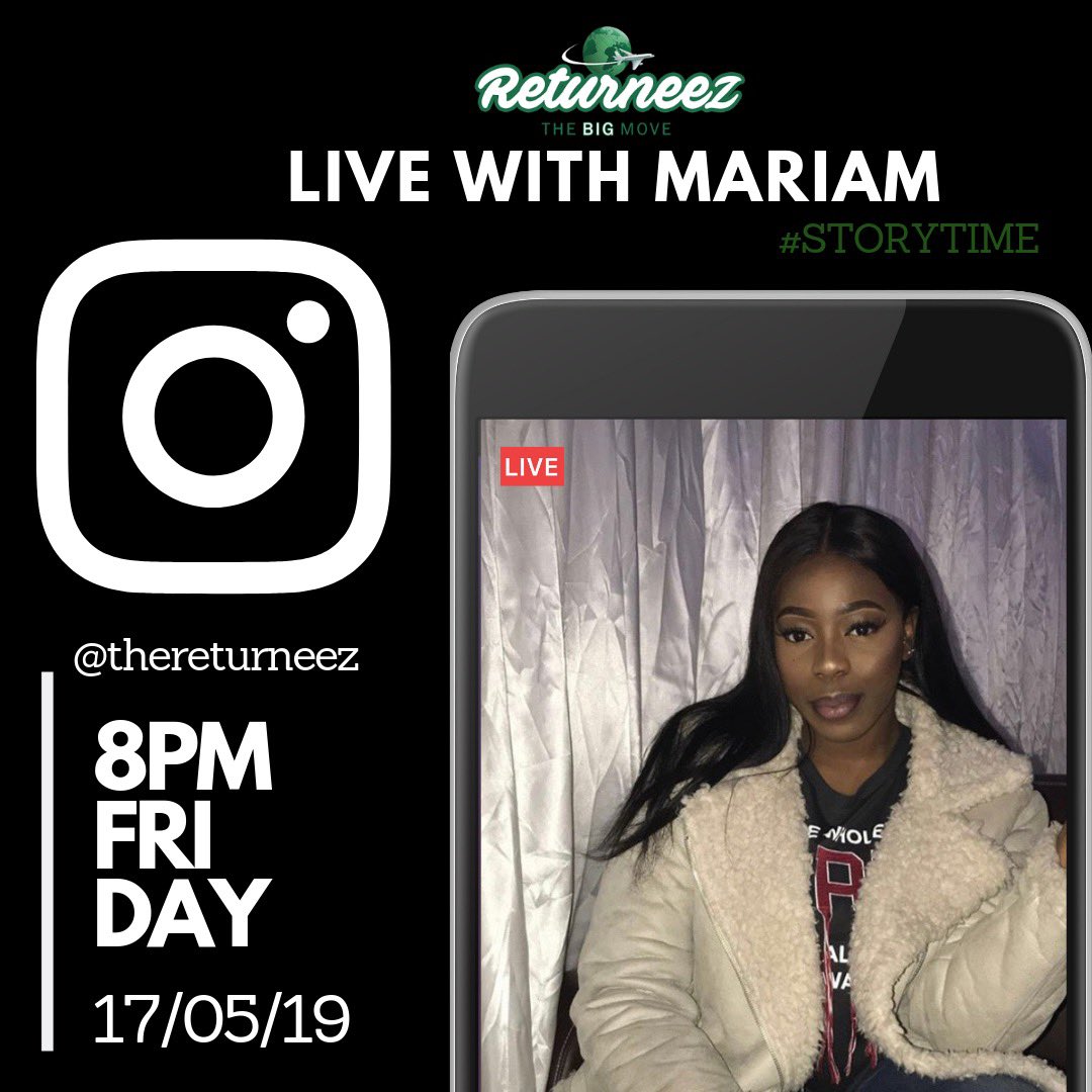 TheReturneez's tweet photo. Our series starts with @Mariiamm_x who tells us how she never “experred” her journey back to Nigeria to be like this. Find out @Mariiamm_x story on Friday at 8pm on Instagram live.
#thereturneez #nigeria #lagos #movingback https://t.co/oH0nxmrdGL