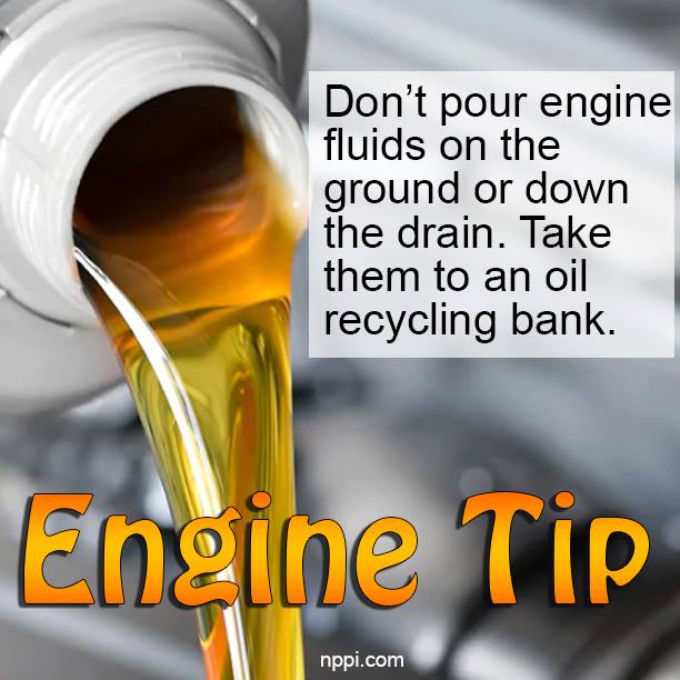 NorthernPower1's tweet photo. Don't pour used engine fluids on the ground or down the drain. Take them to an oil recycling bank and dispose it safely and legally. #TipTuesday #EngineTip #DieselEngine https://t.co/LSiOtXcf7j