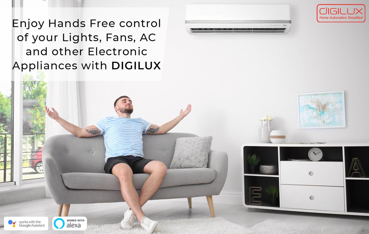 Digilux_'s tweet image. Enjoy Hands Free control of your Lights, Fans, AC and other Electronic Appliances with DIGILUX. Compatible with Amazon Alexa and Google Assistant. 

For more information, please visit our website - digilux.co.in 

#HomeAutomationIndia #HandsFreeControl #SmartControl