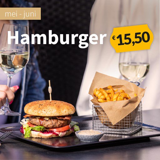 RESTAURANT ID
In mei en juni kunt u met uw Restaurant ID genieten van een heerlijke Hamburger voor €15,50!
Reserveer snel uw tafel via 023-5367500 of hotelhaarlem.nl/restaurant/din….