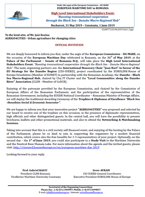 AG4C has been proposed to be awarded the Trophies &amp; Diplomas of Excellence “Black Sea - Danubian Social &amp; Economic Innovator”!!🤩🌍💚🥳

A huge thank you to the awarding Commission! 
#AG4C #danuberegion #award #news