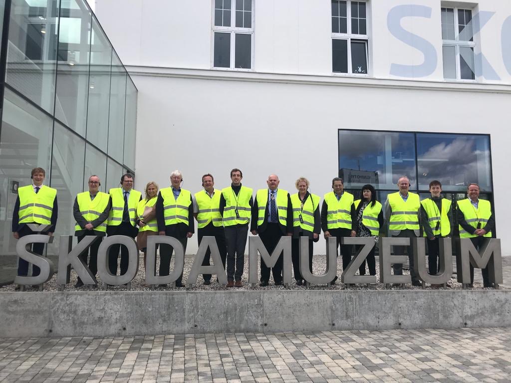 MetLase's tweet photo. Tour of the Skoda Factory followed by a look around the museum was a great way to start our #TradeMission to the Czech Republic led by the Master Cutler. @Metlase is continuing to grow our #International #Trade. Thank you to @Intradeforum for the organising the trip. #UKmfg https://t.co/9YfHkv5o9Q