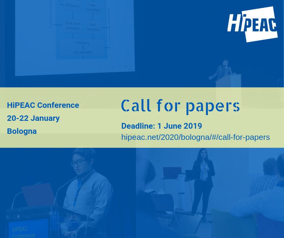 hipeac's tweet photo. 📢 Call for papers: #HiPEAC20, 20-22 January 2020, Bologna
⌛️Submit your paper to @acmtaco by 1 June 2019
👉https://t.co/hw8or6yTTk
🗞️https://t.co/FNhdCL81zF
We ❤️ 
#architecture 
#compilers 
#memory 
#interconnect 
#parallel 
#multicore 
#realtime 
...and much more! https://t.co/M9u3fIGljK