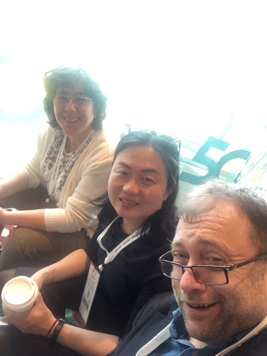 Serge_De_Bock's tweet photo. With Pauline and @StephanieJaeg10 waiting for next session #PMIEMEA19 #sdbplus https://t.co/U1fkmkC11H
