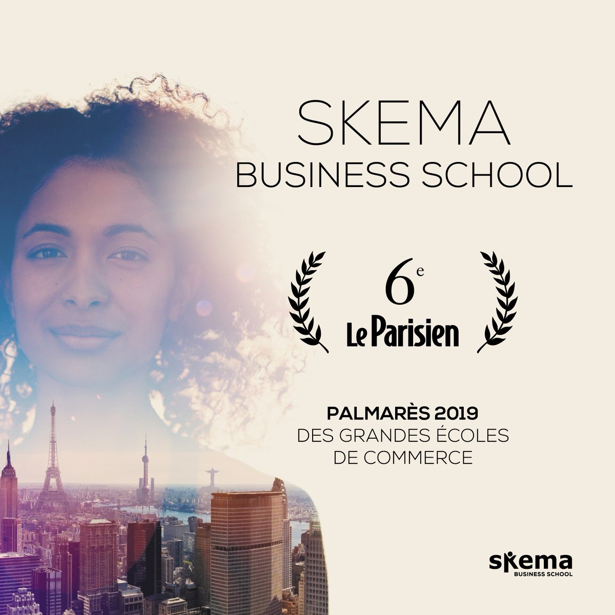[CLASSEMENT] #SKEMA obtient la 6ème place du Palmarès des #Écoles de Commerce <a href="/le_Parisien/">Le Parisien</a> 2019 pour son Programme Grande École, parmi 36 établissements sélectionnés. Une belle reconnaissance de nos expertises !  #ThinkForward #SKEMApge etudiant.aujourdhui.fr/etudiant/info/…